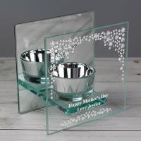 Personalised Diamante Mirrored Glass Tea Light Candle Holder Extra Image 2 Preview